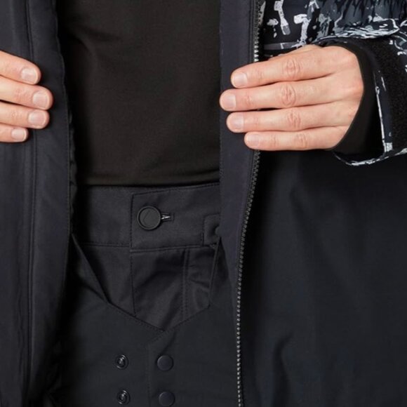 NWT Quiksilver Men's Mission Printed Stellar Black Jacket Dry Flight Highline M - Picture 7 of 8